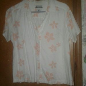 Floral Button Down Tee